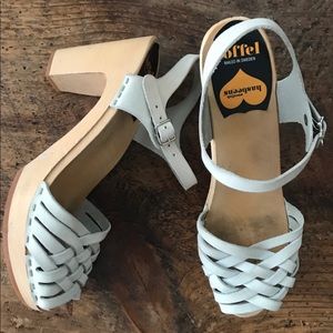 Swedish Hasbeens braided sandals size 41 like new!